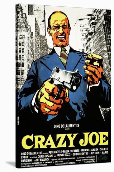 Crazy Joe, Italian Poster Art, Peter Boyle, 1974-null-Stretched Canvas