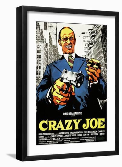 Crazy Joe, Italian Poster Art, Peter Boyle, 1974-null-Framed Art Print