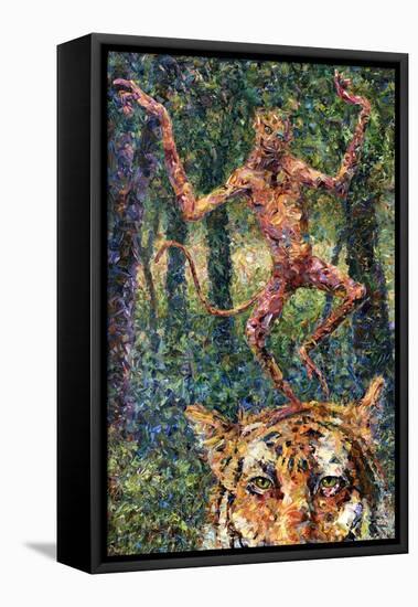 Crazy Monkey-James W. Johnson-Framed Stretched Canvas