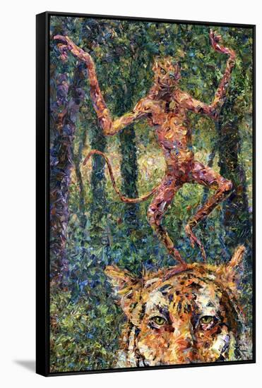 Crazy Monkey-James W. Johnson-Framed Stretched Canvas