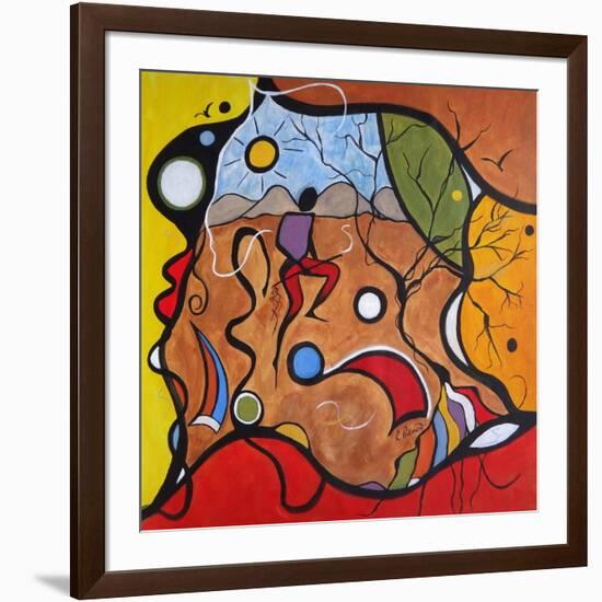 Crazy Rain Dance-Ruth Palmer-Framed Art Print