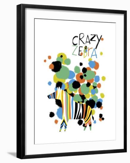 Crazy Zebra-Laure Girardin-Vissian-Framed Giclee Print