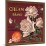 Cream Brand - Rialto, California - Citrus Crate Label-Lantern Press-Mounted Art Print