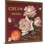 Cream Brand - Rialto, California - Citrus Crate Label-Lantern Press-Mounted Art Print