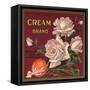 Cream Brand - Rialto, California - Citrus Crate Label-Lantern Press-Framed Stretched Canvas