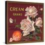 Cream Brand - Rialto, California - Citrus Crate Label-Lantern Press-Stretched Canvas