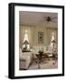 Cream Colored Living Room with Ornate Coffee Table-null-Framed Photographic Print