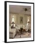 Cream Colored Living Room with Ornate Coffee Table-null-Framed Photographic Print