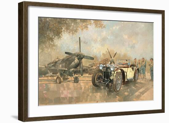 Cream Cracker MG 4 Spitfires-Peter Miller-Framed Giclee Print