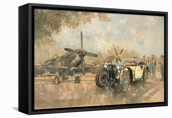 Cream Cracker MG 4 Spitfires-Peter Miller-Framed Stretched Canvas