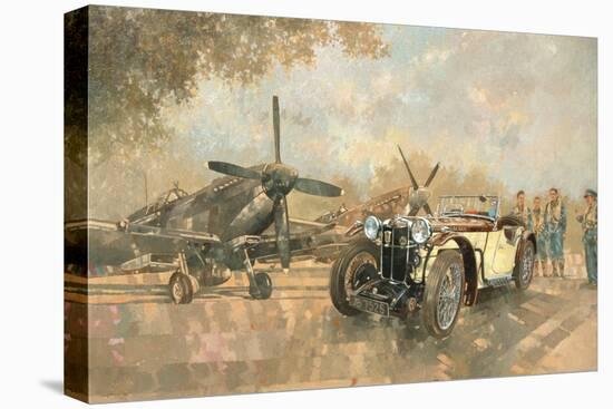 Cream Cracker MG 4 Spitfires-Peter Miller-Stretched Canvas