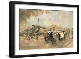 Cream Cracker MG 4 Spitfires-Peter Miller-Framed Premium Giclee Print