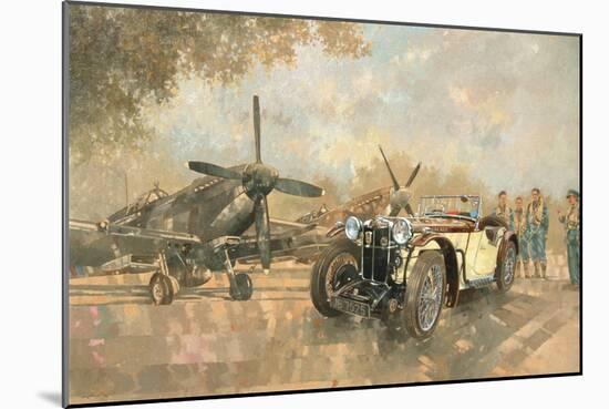 Cream Cracker MG 4 Spitfires-Peter Miller-Mounted Premium Giclee Print