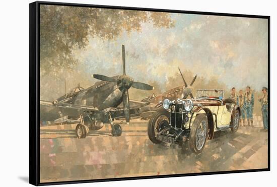 Cream Cracker MG 4 Spitfires-Peter Miller-Framed Stretched Canvas