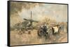 Cream Cracker MG 4 Spitfires-Peter Miller-Framed Stretched Canvas