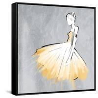 Cream Dress-OnRei-Framed Stretched Canvas