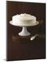 Cream Layer Cake on a Cake Stand Next to a Pot of Cinnamon Sticks - Conde Nast Collection-null-Mounted Photographic Print