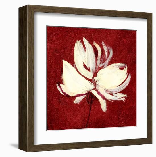 Cream on Crimson-Sarah Parker-Framed Art Print