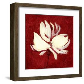 Cream on Crimson-Sarah Parker-Framed Art Print