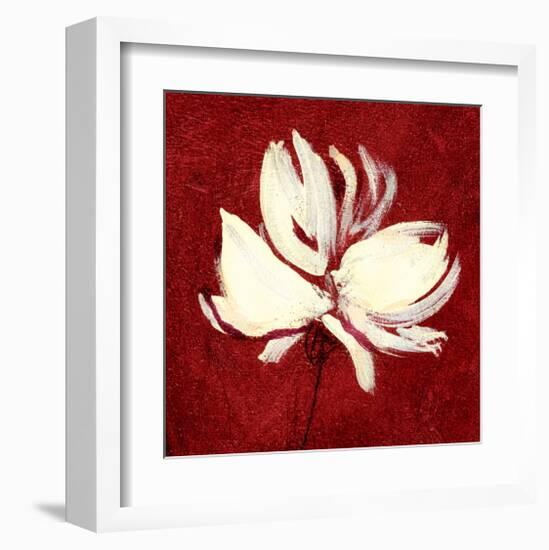 Cream on Crimson-Sarah Parker-Framed Art Print