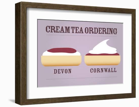 Cream Tea Ordering - Devon and Cornwall-Stephen Wildish-Framed Art Print