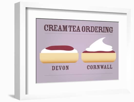 Cream Tea Ordering - Devon and Cornwall-Stephen Wildish-Framed Art Print