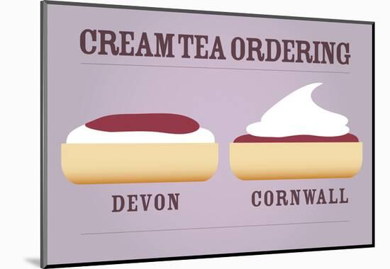 Cream Tea Ordering - Devon and Cornwall-Stephen Wildish-Mounted Art Print