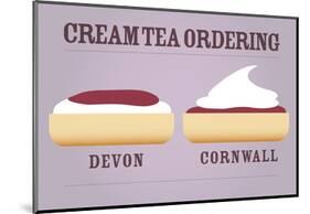 Cream Tea Ordering - Devon and Cornwall-Stephen Wildish-Mounted Giclee Print