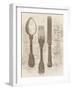 Cream Utensils-Jace Grey-Framed Art Print