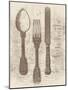 Cream Utensils-Jace Grey-Mounted Art Print