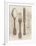 Cream Utensils-Jace Grey-Framed Art Print