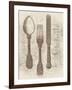 Cream Utensils-Jace Grey-Framed Art Print