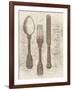 Cream Utensils-Jace Grey-Framed Art Print