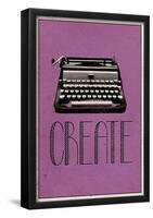 Create Retro Typewriter Player Art Poster Print-null-Framed Poster