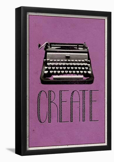 Create Retro Typewriter Player Art Poster Print-null-Framed Poster