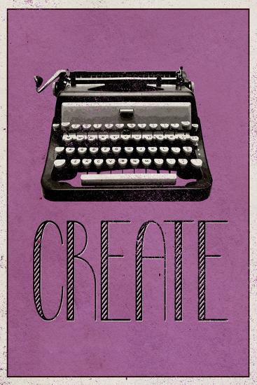 Create Retro Typewriter Player Art Poster Print-null-Lamina Framed Poster