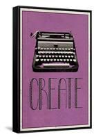 Create Retro Typewriter Player Art Poster Print-null-Framed Stretched Canvas