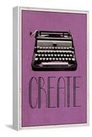 Create Retro Typewriter Player Art Poster Print-null-Framed Stretched Canvas