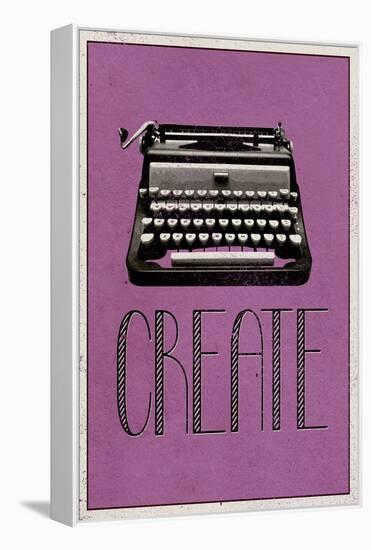 Create Retro Typewriter Player Art Poster Print-null-Framed Stretched Canvas