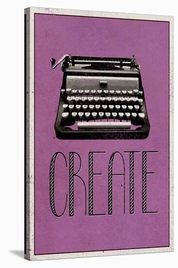 Create Retro Typewriter Player Art Poster Print-null-Stretched Canvas