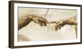 Creation of Adam, 1512 - Detail-Michelangelo-Framed Giclee Print