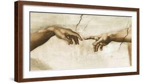 Creation of Adam, 1512 - Detail-Michelangelo-Framed Giclee Print