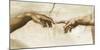 Creation of Adam, 1512 - Detail-Michelangelo-Mounted Giclee Print