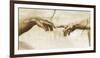 Creation of Adam, 1512 - Detail-Michelangelo-Framed Giclee Print