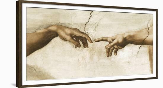 Creation of Adam, 1512 - Detail-Michelangelo-Framed Giclee Print