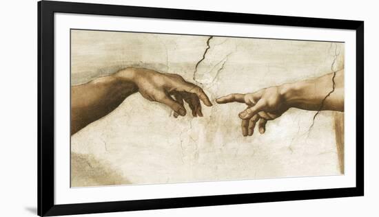 Creation of Adam, 1512 - Detail-Michelangelo-Framed Giclee Print