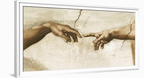 Creation of Adam, 1512 - Detail-Michelangelo-Framed Giclee Print