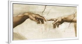 Creation of Adam, 1512 - Detail-Michelangelo-Framed Giclee Print