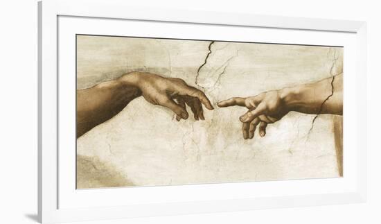 Creation of Adam, 1512 - Detail-Michelangelo-Framed Giclee Print