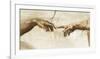 Creation of Adam, 1512 - Detail-Michelangelo-Framed Giclee Print